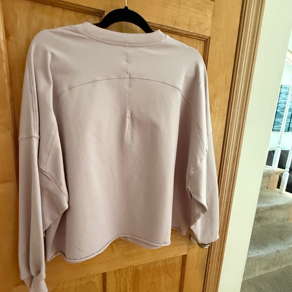 Lululemon LA Oversized Boxy Crew French Terry Porcelain Pink M/L - Picture 2 of 2